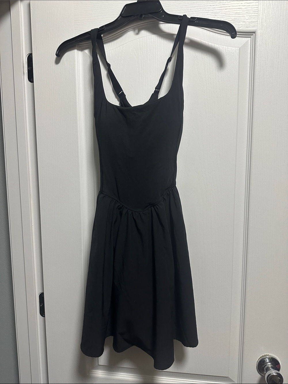 Classic Black Sleeveless Dress with Adjustable Straps